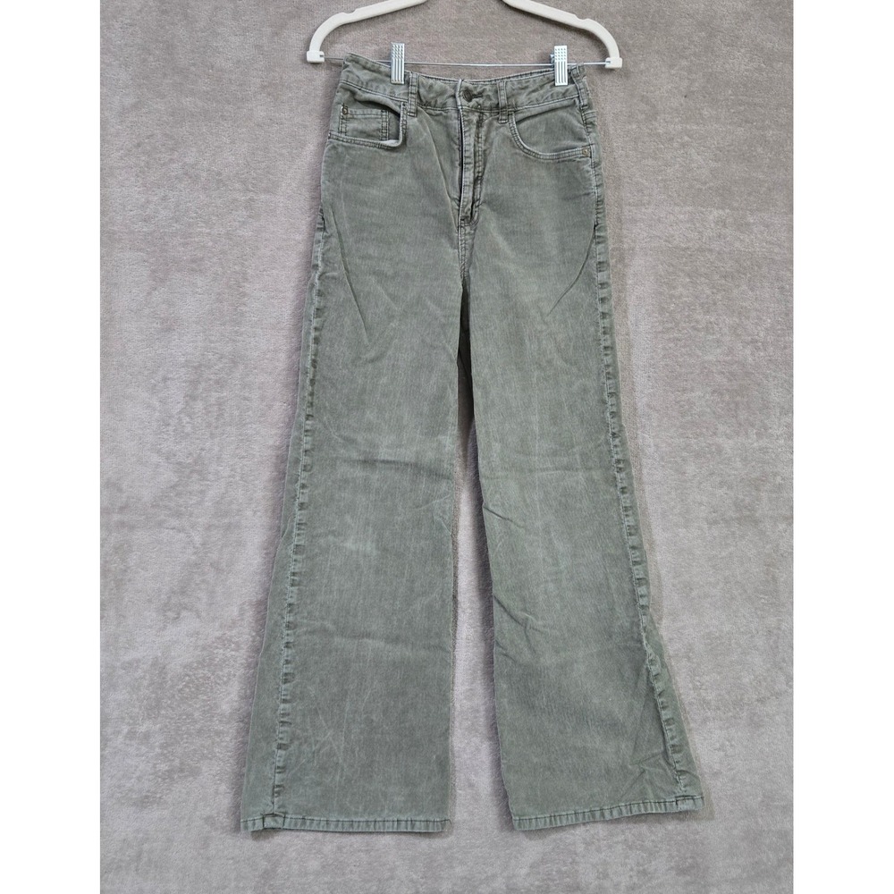 Pilcro Corduroy Pants Womens 26 High Rise Wide Leg Flare Granola Boho Earthy